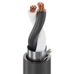 CABLE 2X18AWG TRENZADO BLINDADO 300V NEGRO BOBINA 305MT