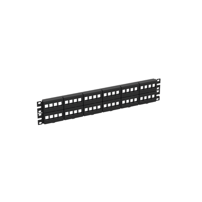 Panduit NKFP48Y Panel de Parcheo Modular / 48 Puertos / 2UR / 19' Ancho / Acero Inoxidable y ABS / ROHS