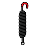 Resorte ROJO para Barreras Vehiculares Hikvision DS-TMG520 / Refacción