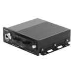 NVR Móvil Vehicular de 8 Canales / 4 PoE + 4 vía Switch / 2 Megapixel / H.265 / GPS + Sensor G / 2 Bahías HDD / RJ45 / Aluminio Industrial
