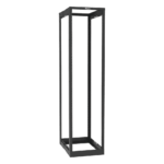 Rack de Cuatro Postes Estándar de 19", Rieles Roscados #12-24, Profundidad Ajustable de 23 a 42 in, 45 Unidades de Rack, Color Negro