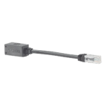 Adaptador Para Desconexión Accidental Segura, Jack a Plug Categoría 6A, UTP, CM, 20.3 cm (7.99 pulgadas) de Longitud, Color Negro
