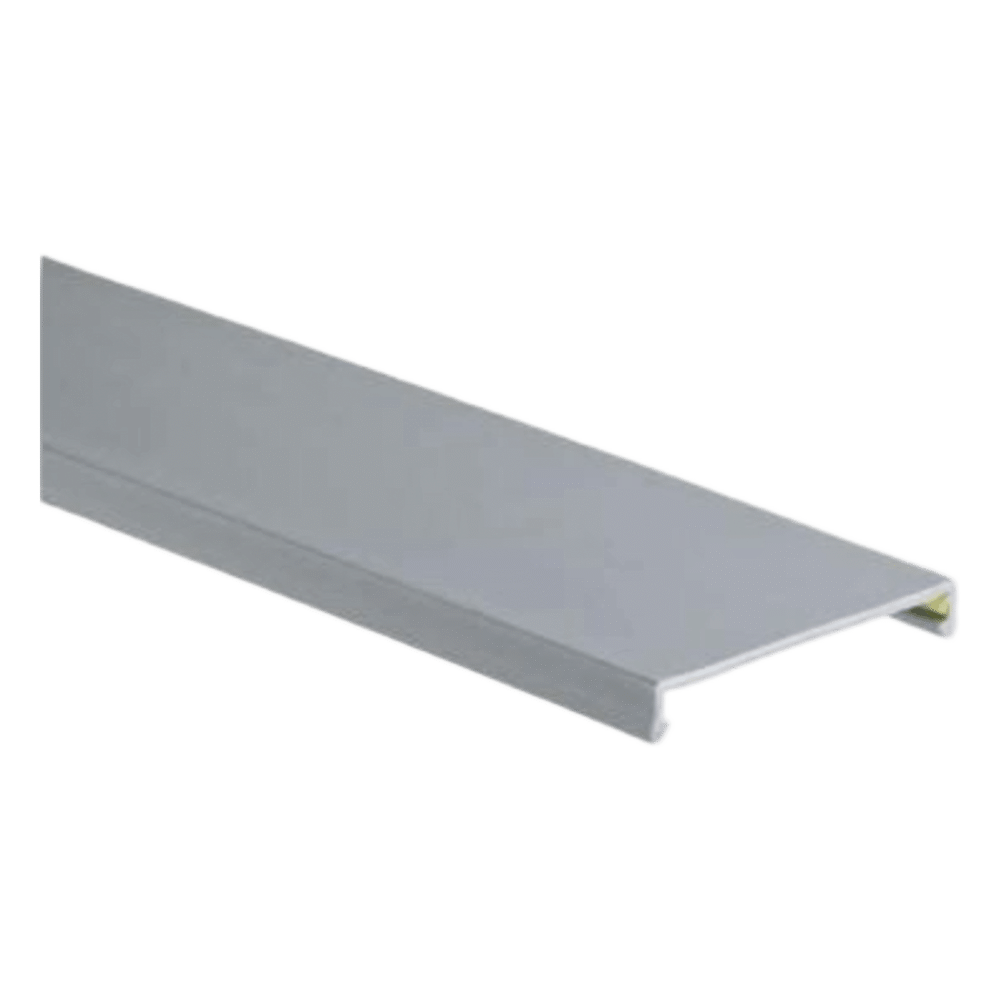 Tapa para Canaleta Ranurada, de 23.9 de Ancho, 1830 mm de Largo, Color Gris