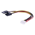 Cable Doble de Corriente SATA / Compatible con DVR´s epcom y HIKVISION / 15 cm de Longitud