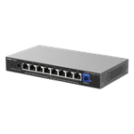 e-Lighten ONU / Switch PoE+ Hibrido, Capa 2 con un Puerto PON 1G SC/UPC y 8 Puertos Ethernet PoE+ 1G hasta 120 Watts y 100 Clientes