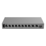 Switch PoE Gigabit Smart Cloud-Managed / 11 Puertos / 8 Puertos PoE+ 120 W / 1 Puerto SFP Uplink / Capa 2 / Diseño Sin Ventilador / Protección 6 kV / Gestión Cloud de por Vida / Metal