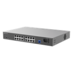 e-Lighten ONU / Switch PoE+ Hibrido, Capa 2 con un Puerto PON 1G SC/UPC y 16 Puertos Ethernet PoE+ 1G hasta 240 Watts y 100 Clientes
