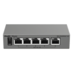 Switch Capa 2 Gestionado en la Nube / 5 Puertos Gigabit / Switching 10 Gbps / Forwarding 7.44 Mpps / Diseño sin Ventilador / Protección 6 kV / Modo CCTV de un Clic / 32 VLANs / Gabinete Metálico / Ruijie Cloud