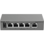 Switch Capa 2 Gestionado en la Nube / 5 Puertos Gigabit / Switching 10 Gbps / Forwarding 7.44 Mpps / Diseño sin Ventilador / Protección 6 kV / Modo CCTV de un Clic / 32 VLANs / Gabinete Metálico / Ruijie Cloud