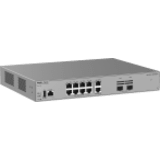 Switch Capa 3 / 10 Puertos Gigabit PoE+ / 2 Puertos SFP 2.5GE / Capacidad de Conmutación 30 Gbps / PoE Budget 125 W / Diseño sin Ventilador / Protección contra Sobretensiones 10 kV / VSU / OSPF / RIP / Línea Cybrey