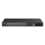 Switch Smart PoE con 24 puertos Gigabit PoE 802.3af/at + 2 SFP para fibra 1Gb, gestión gratuita desde la nube, 370w