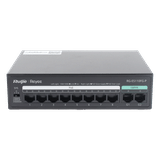 Switch PoE+ no Administrable, hasta 110 Watts, 8 puertos PoE+ 10/100 y 2 Uplinks Gigabit 1G