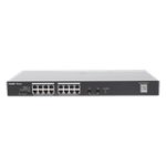 Switch PoE+ No Administrable, Hasta 247 Watts, con 16 Puertos Gigabit PoE+ y 2 Uplinks SFP 1G, Visible en la Topología