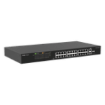 Switch PoE+ no Administrable, hasta 370 Watts Ideal para CCTV, 24 Puertos 10/100 PoE+, 2 Uplinks Gigabit (1 SFP COMBO)
