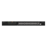 Switch PoE+ no Administrable, hasta 180 Watts Ideal para CCTV, 24 Puertos 10/100 PoE+, 2 Uplinks Gigabit (1 SFP COMBO)