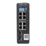 Switch Industrial PoE+ hasta 300 watts , Ideal para temperaturas Extremas y protección contra descargas, 1 puerto PoE++ 60W y 7 puertos PoE+ 30W, 2 SFP Uplink