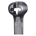 Cincho de Nylon 6.6 Dome-Top®, Con Lengüeta de Bloqueo de Acero Inoxidable, 620 mm largo x 7mm ancho, Color Negro, Exterior Resistente a Rayos UV, Paquete de 100pz