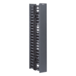Panduit WMPV22E Organizador Vertical de Cable / Doble Frontal y Posterior / 22.5 UR / 4.9in Ancho / 41.5ft Altura / Negro