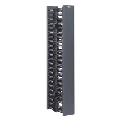 Panduit WMPV22E Organizador Vertical de Cable / Doble Frontal y Posterior / 22.5 UR / 4.9in Ancho / 41.5ft Altura / Negro