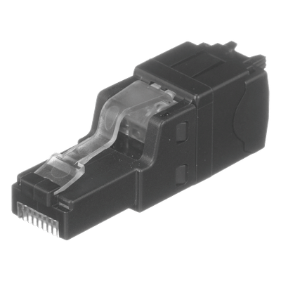 Panduit FP6X88MTG Plug RJ45 UTP / Cat6A / Terminación en Campo / 22-26 AWG / Recto y Angulado / 0.5-0.7 ft Equivalente