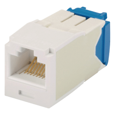 Panduit CJ6X88TGWH Conector Jack RJ45 / Categoría 6A / 10GBase-T / Sin Herramienta de Impacto / 100W PoE / Color Blanco