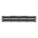 Panduit DP486X88TGY Panel de Parcheo de Impacto / Categoría 6A / 48 Puertos / 2UR / 19" / PoE++ 100W