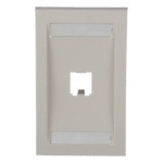 Panduit CFPE1IWY Placa de Pared Vertical / 1 Puerto Mini-Com / Perfil Ejecutivo Elevado / 2.75 x 4.5 pulg. / Blanco Mate