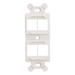 Panduit NK4106MFIW Marco de Módulo Dúplex / 4 Puertos Keystone / NEMA 106 / ABS / Blanco Mate