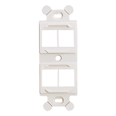 Panduit NK4106MFIW Marco de Módulo Dúplex / 4 Puertos Keystone / NEMA 106 / ABS / Blanco Mate
