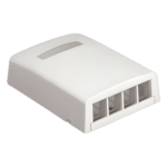 Panduit NK4BXWH-AY Caja de Montaje en Superficie / 4 Módulos Keystone / ABS / Diseño Antivandálico / Blanco