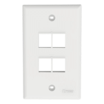 Panduit NK4FNWH Placa de Pared Vertical / 4 Puertos Keystone / ABS / 69.8 x 114.3 mm / Blanco
