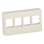 Panduit NK4MFIW Placa de Pared Modular / 4 Puertos Keystone / Montaje Vertical / ABS Resistente / Blanco Mate