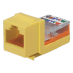 Panduit NK5E88MYLY Jack Keystone / Categoría 5e / Clase D / Terminación Leadframe / UTP / 8P8C / Amarillo