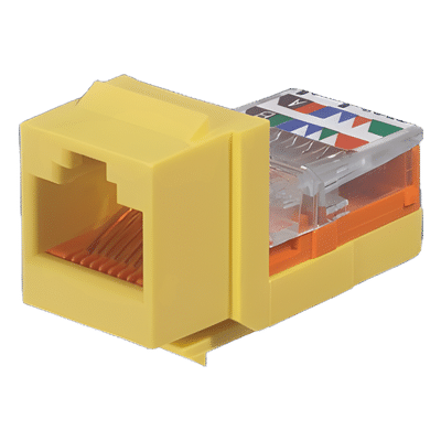 Panduit NK5E88MYLY Jack Keystone / Categoría 5e / Clase D / Terminación Leadframe / UTP / 8P8C / Amarillo