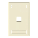 Panduit NK1FEIY Placa de Pared Vertical / 1 Puerto Keystone / Sistema de Etiquetado / ABS / Color Marfil / 69.8 x 114.3 mm
