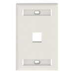 Panduit NK1FIWY Placa de Pared Vertical / 1 Puerto Keystone / Blanco Mate / 69.8 x 114.3 mm / Espacios para Etiquetas