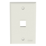 Panduit NK1FNIW Placa de Pared Vertical / 1 Puerto Keystone / ABS / 69.8 x 114.3 mm / Blanco Mate
