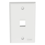 Panduit NK1FNWH Placa de Pared Vertical / 1 Puerto Keystone / Estilo Plano / 69.8 x 114.3 mm (2.75 x 4.5 pulg.) / Color Blanco