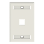 Panduit NK1FWHY Placa de Pared Keystone / 1 Puerto / Montaje Vertical / Espacios para Etiquetas / ABS Anti-Impacto