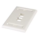 Panduit NK2FIWY Placa de Pared Vertical / 2 Puertos Keystone / Espacio para Etiquetas / Blanco Mate / ABS / 69.8 x 114.3 mm