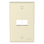 Panduit NK2FNEI Placa de Pared Vertical / 2 Puertos Keystone / Material ABS / Color Marfil / 69.8 x 114.3 mm