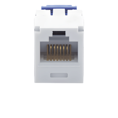 Panduit CJ6X88TGWH Conector Jack RJ45 / Categoría 6A / 10GBase-T / Sin Herramienta de Impacto / 100W PoE / Color Blanco