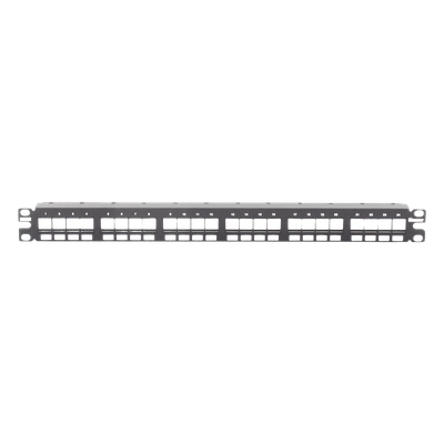 Panduit NKPP24FMY Panel de Parcheo Modular / 24 Puertos / 1UR / 19" / Acero Inoxidable / Numerado / Sin Conectores