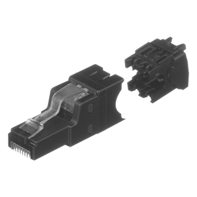 Panduit FP6X88MTG Plug RJ45 UTP / Cat6A / Terminación en Campo / 22-26 AWG / Recto y Angulado / 0.5-0.7 ft Equivalente
