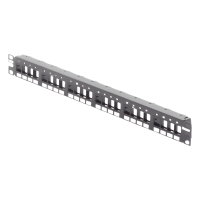 Panduit NKPP24FMY Panel de Parcheo Modular / 24 Puertos / 1UR / 19" / Acero Inoxidable / Numerado / Sin Conectores