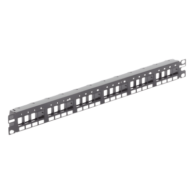 Panduit NKPP24FMY Panel de Parcheo Modular / 24 Puertos / 1UR / 19" / Acero Inoxidable / Numerado / Sin Conectores